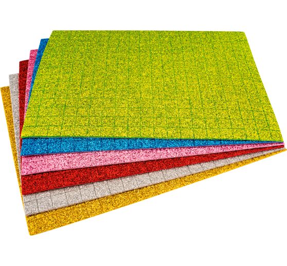 Foam rubber mosaic, self-adhesive
