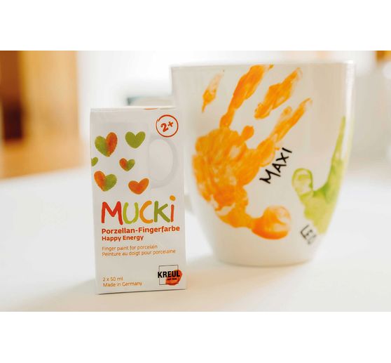 MUCKI porcelain finger paint set, 2 x 50 ml