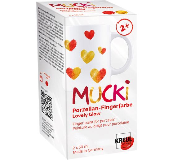 MUCKI porcelain finger paint set, 2 x 50 ml