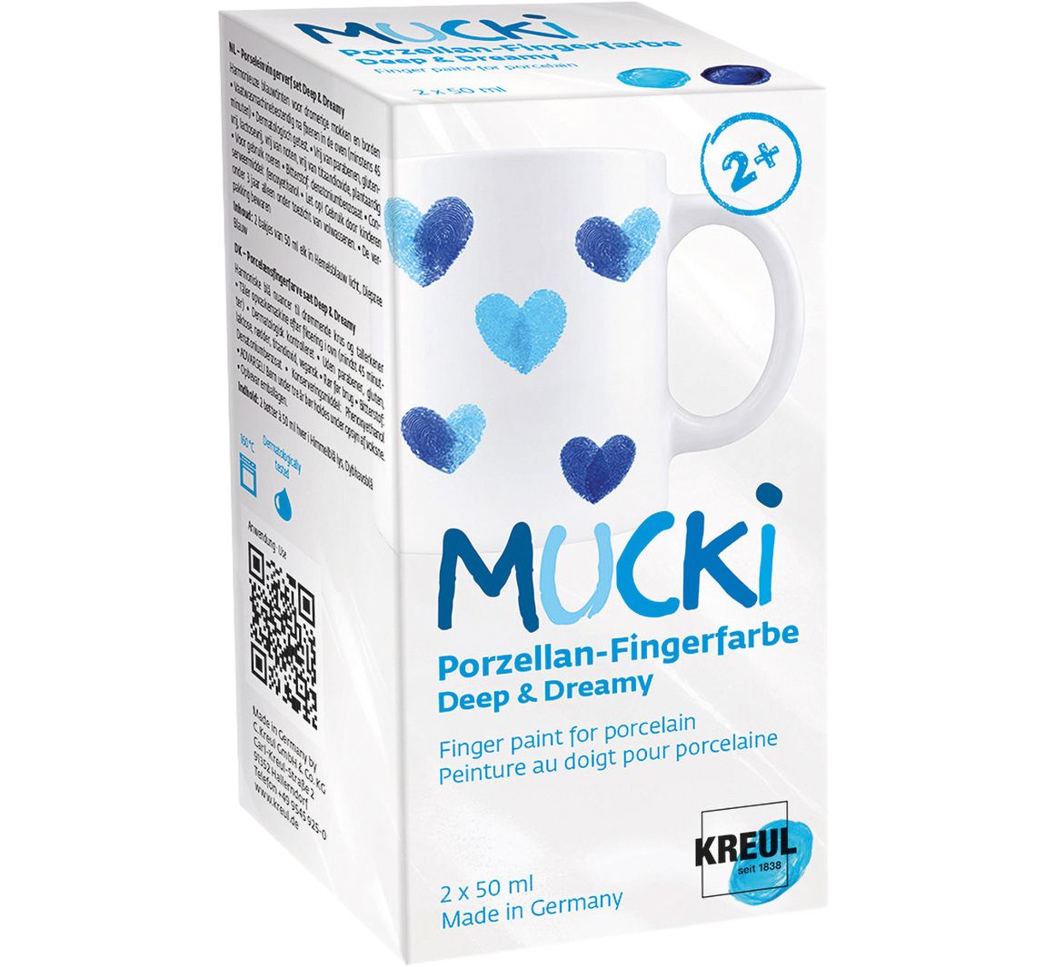 MUCKI porseleinen vingerverfset, 2 x 50 ml - Deep & Dreamy
