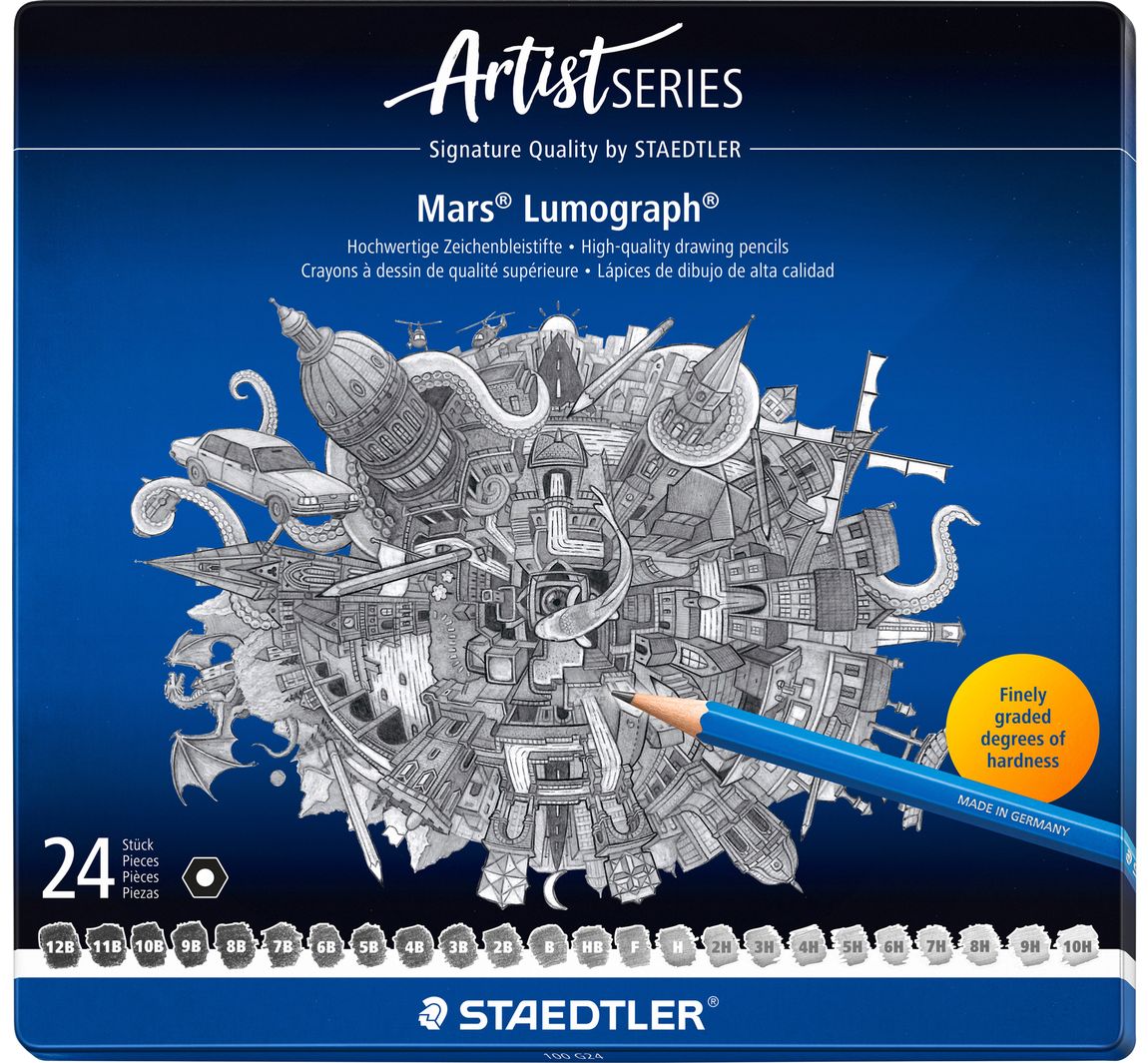 STAEDTLER Tekenpotloden "Mars Lumograph" 100 - 24 stuks