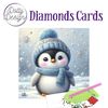 Card set "Diamonds" Winter Pinguin