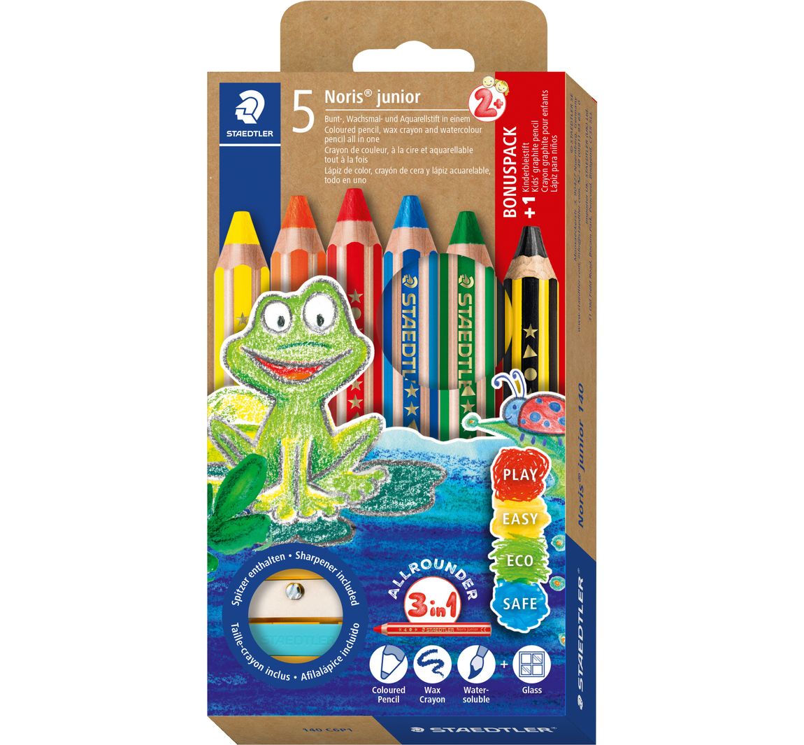STAEDTLER Kleurpotloden 5+1 "Noris junior" - Set 1