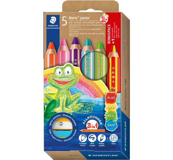 STAEDTLER Coloured pencils 5+1 "Noris junior"