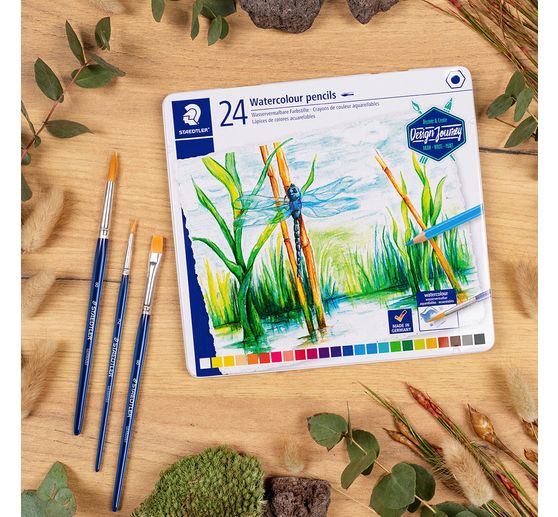 STAEDTLER Watercolour pencils "Design Journey" in metal tin