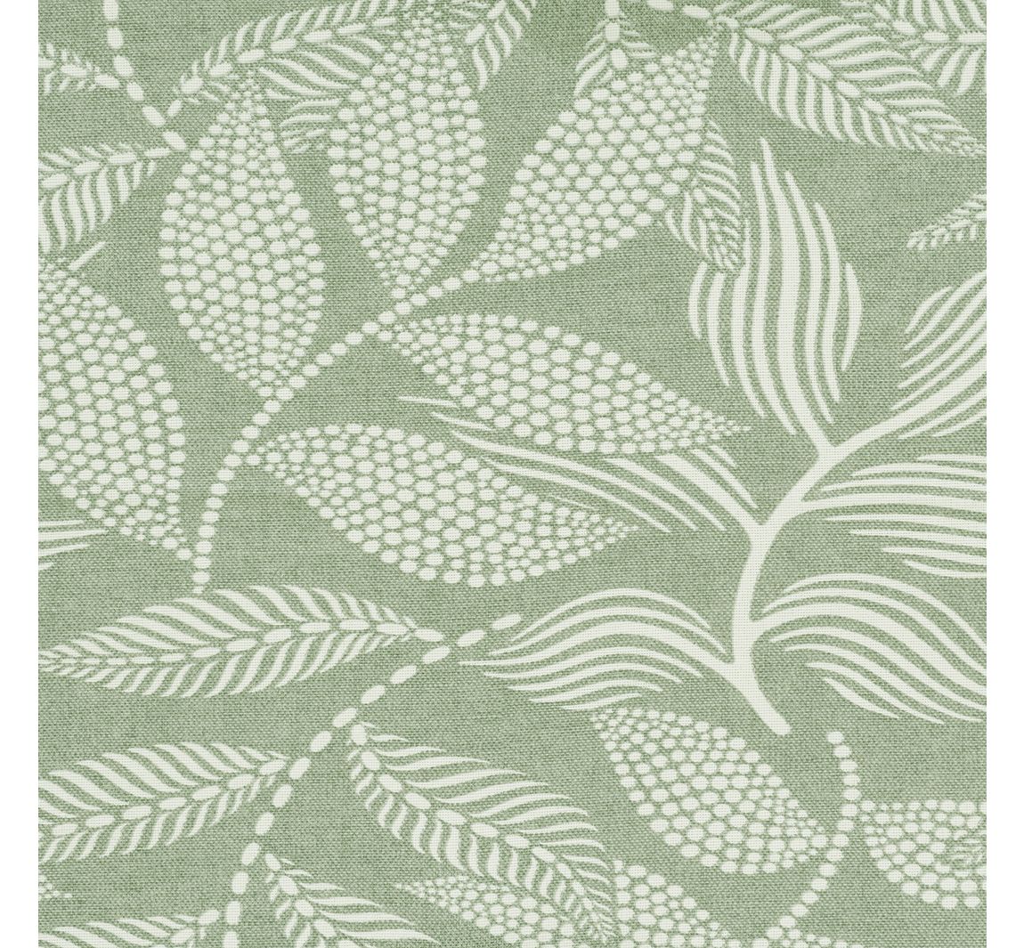 Motiefstof in linnenlook "Rivia", acryl-gecoat - Mintgroen