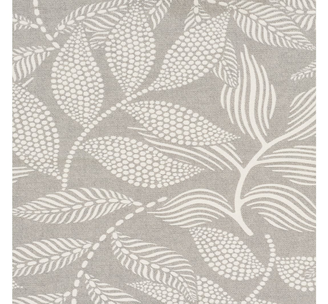 Motiefstof in linnenlook "Rivia", acryl-gecoat - Grafiet