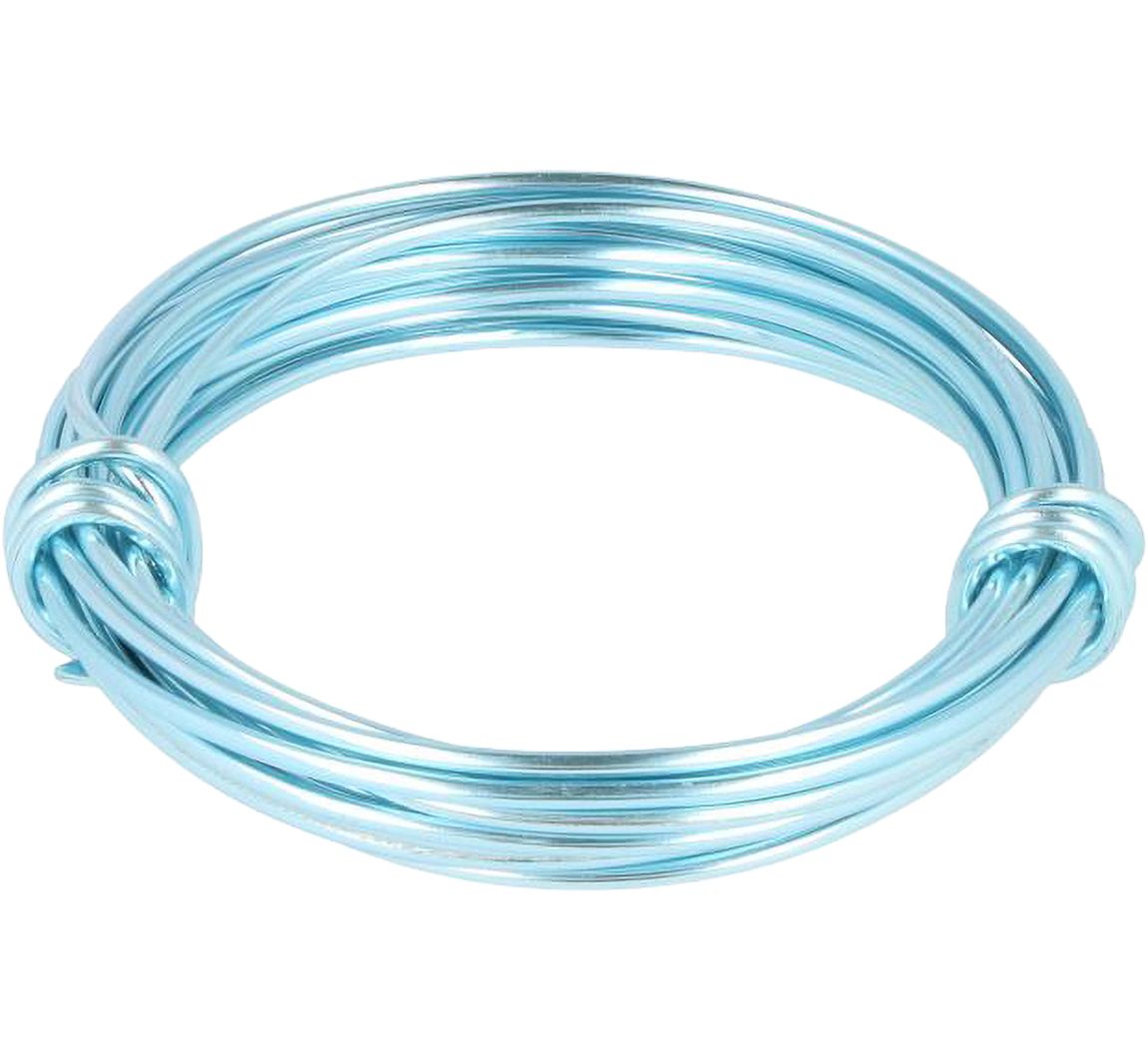 Decoratief aluminiumdraad, 2 mm, lengte 3 m - Blauw