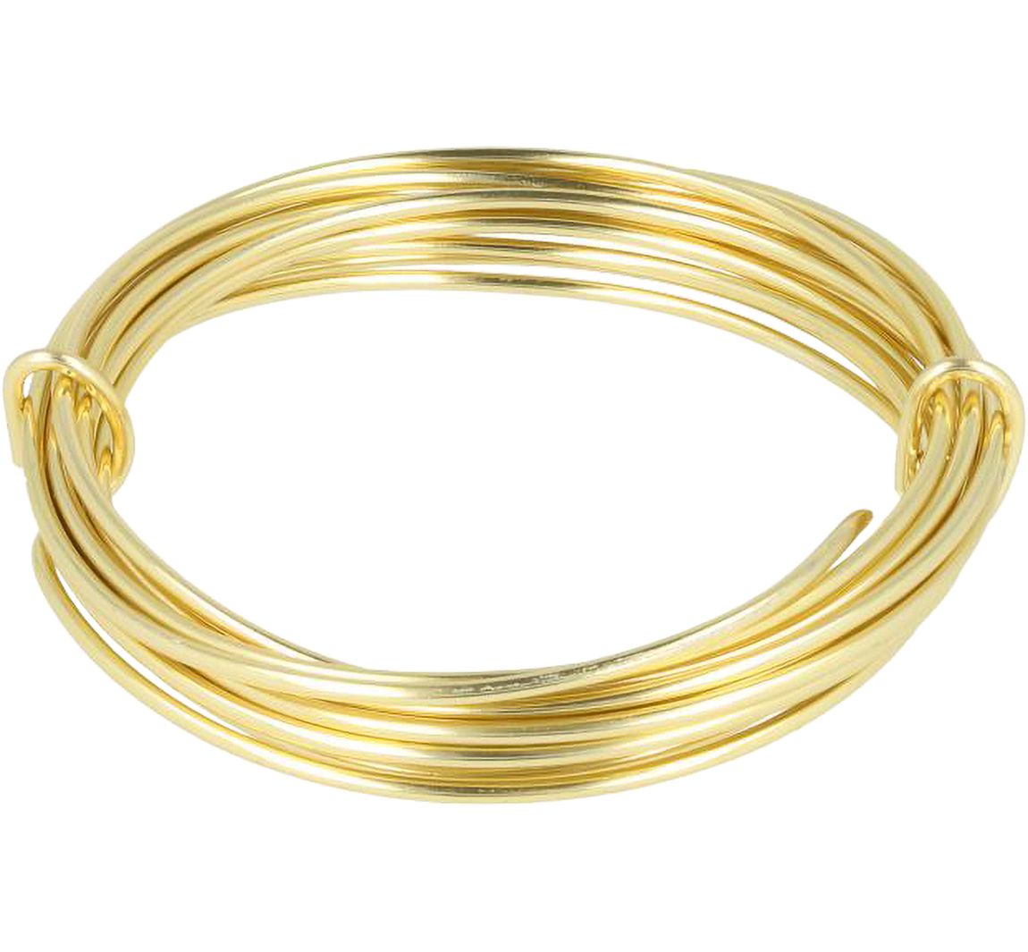 Decoratief aluminiumdraad, 2 mm, lengte 3 m - Goud