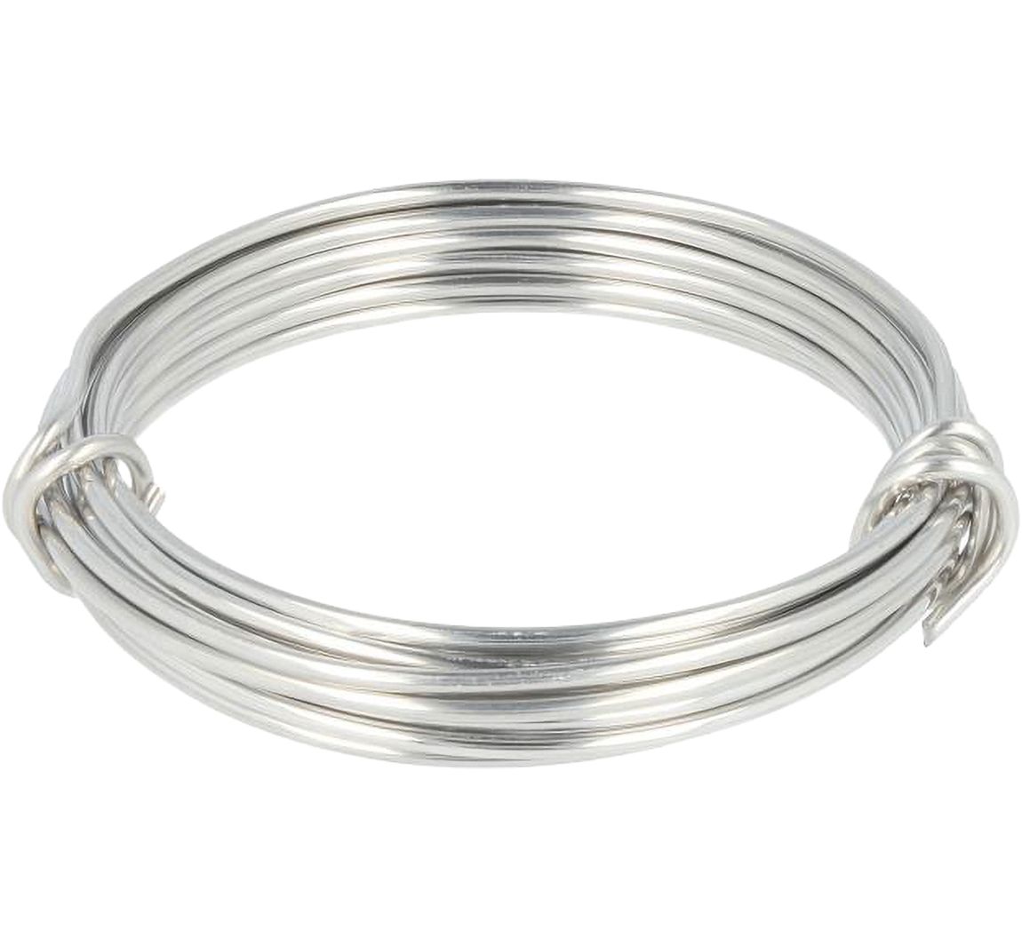 Decoratief aluminiumdraad, 2 mm, lengte 3 m - Zilver