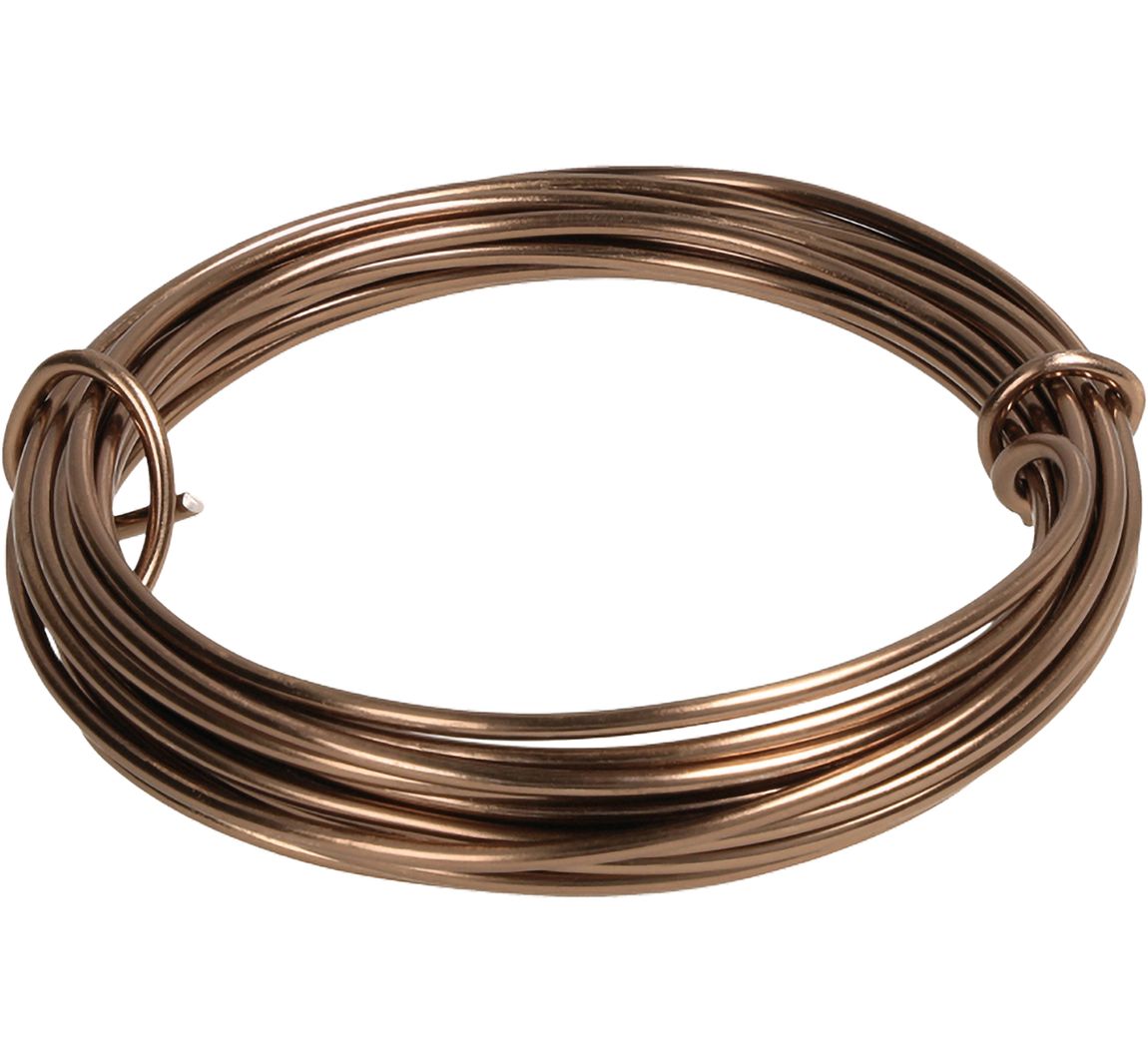 Decoratief aluminiumdraad, 2 mm, lengte 3 m - Bruin
