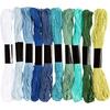 Borduurgarenassortiment, 1 mm, 10 kleuren &agrave; 8 m