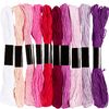 Borduurgarenassortiment, 1 mm, 10 kleuren &agrave; 8 m Harmonie in Lila/Roze