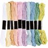 Borduurgarenassortiment, 1 mm, 10 kleuren &agrave; 8 m Pastelkleuren
