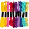 Borduurgarenassortiment, 1 mm, 10 kleuren &agrave; 8 m