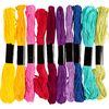 Borduurgarenassortiment, 1 mm, 10 kleuren &agrave; 8 m Intense kleuren