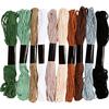 Borduurgarenassortiment, 1 mm, 10 kleuren &agrave; 8 m