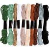 Borduurgarenassortiment, 1 mm, 10 kleuren &agrave; 8 m Natuurlijke kleuren