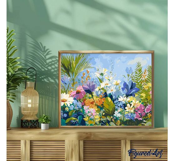 Schilderen op nummer op schildersdoek, 40 x 50 cm
