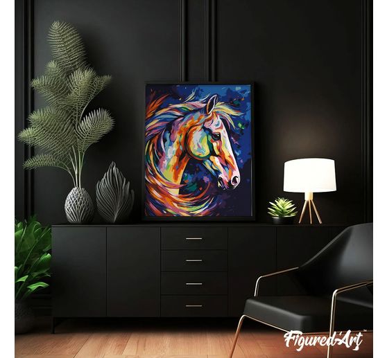 Schilderen op nummer op schildersdoek, 40 x 50 cm