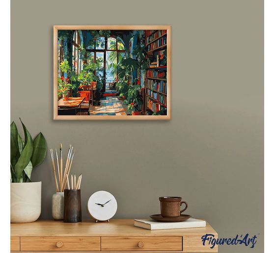 Schilderen op nummer op schildersdoek, 40 x 50 cm