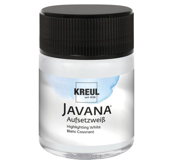 JAVANA Zijdeverf, 50 ml, touchdown wit