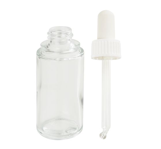 Glass bottle with pipette
