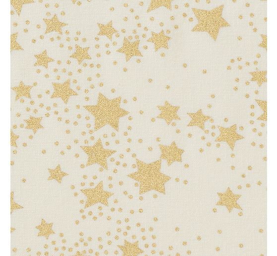 Cotton fabric "Stars", Cream