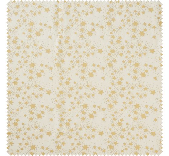 Cotton fabric "Stars", Cream