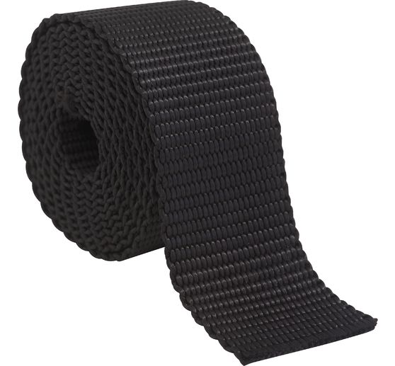 Webbing fabrics by the meter, black