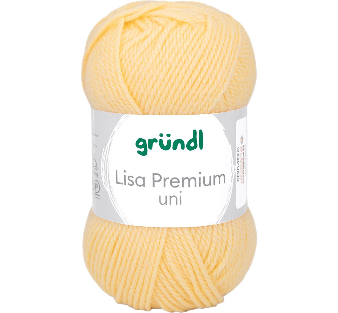 Wol "Lisa" - Pastel-Geel