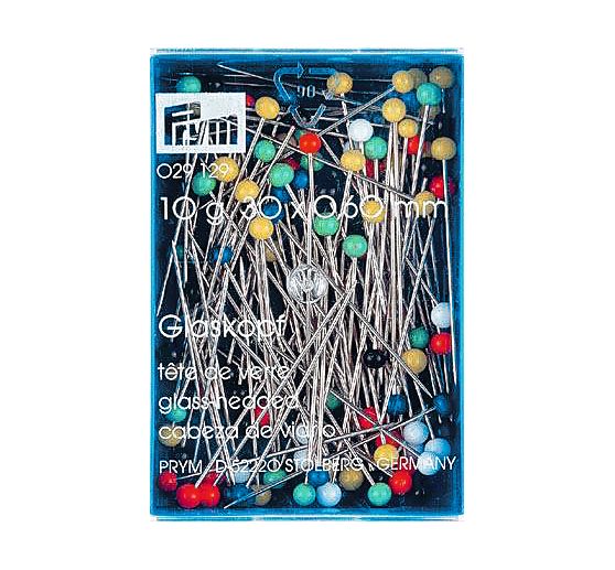 Glass head-Pins Prym, 30 mm