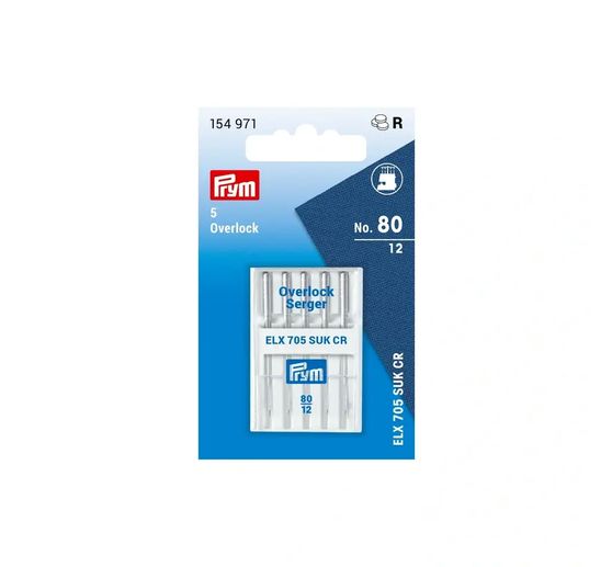 Prym sewing machine needle "Overlock", 5 pieces, ELx705 SUK CF 80