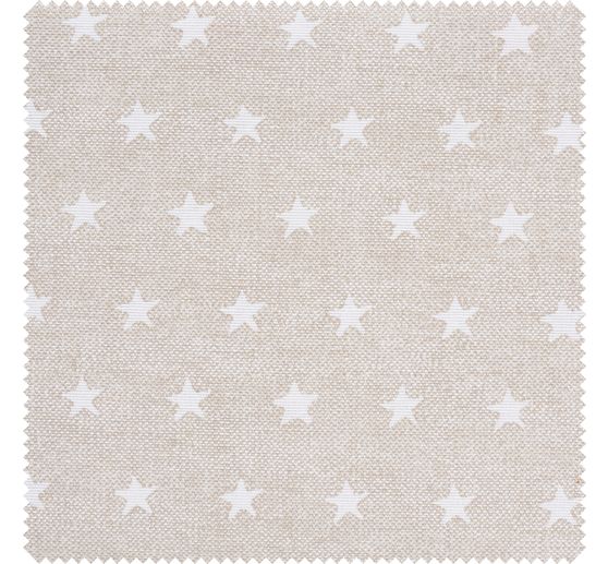 Motif fabric linen look "Stars"