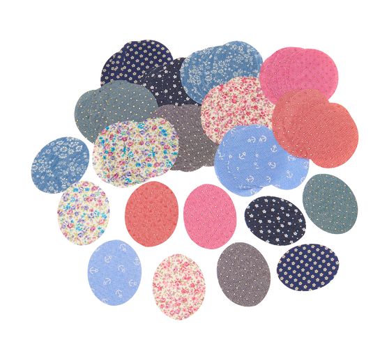 VBS Iron-on applications "Oval", 100 pieces