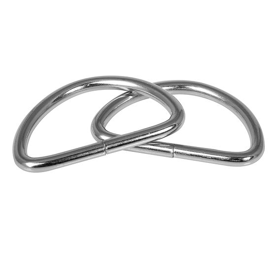 D half-round rings, 2 pieces, 40 mm