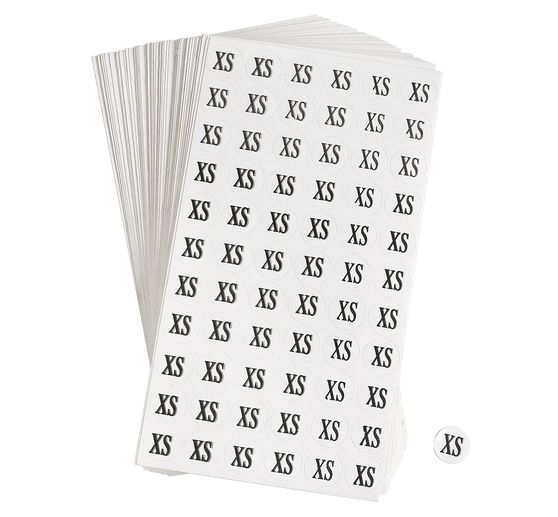 VBS Kledingmaat stickers, 3960 stuks