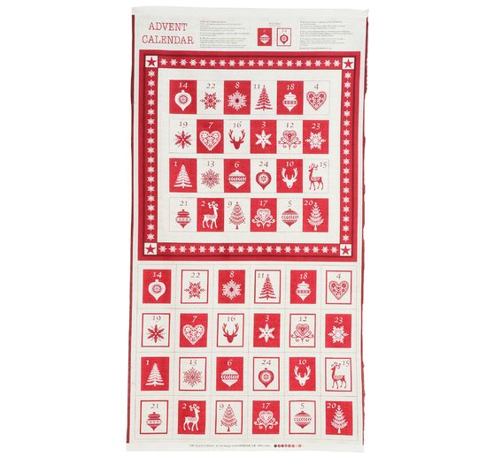 Fabric cut "Scandi XMas", Advent Calendar