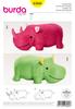 Burda Pattern No. 6560 "Cuddly Toy Rhino"