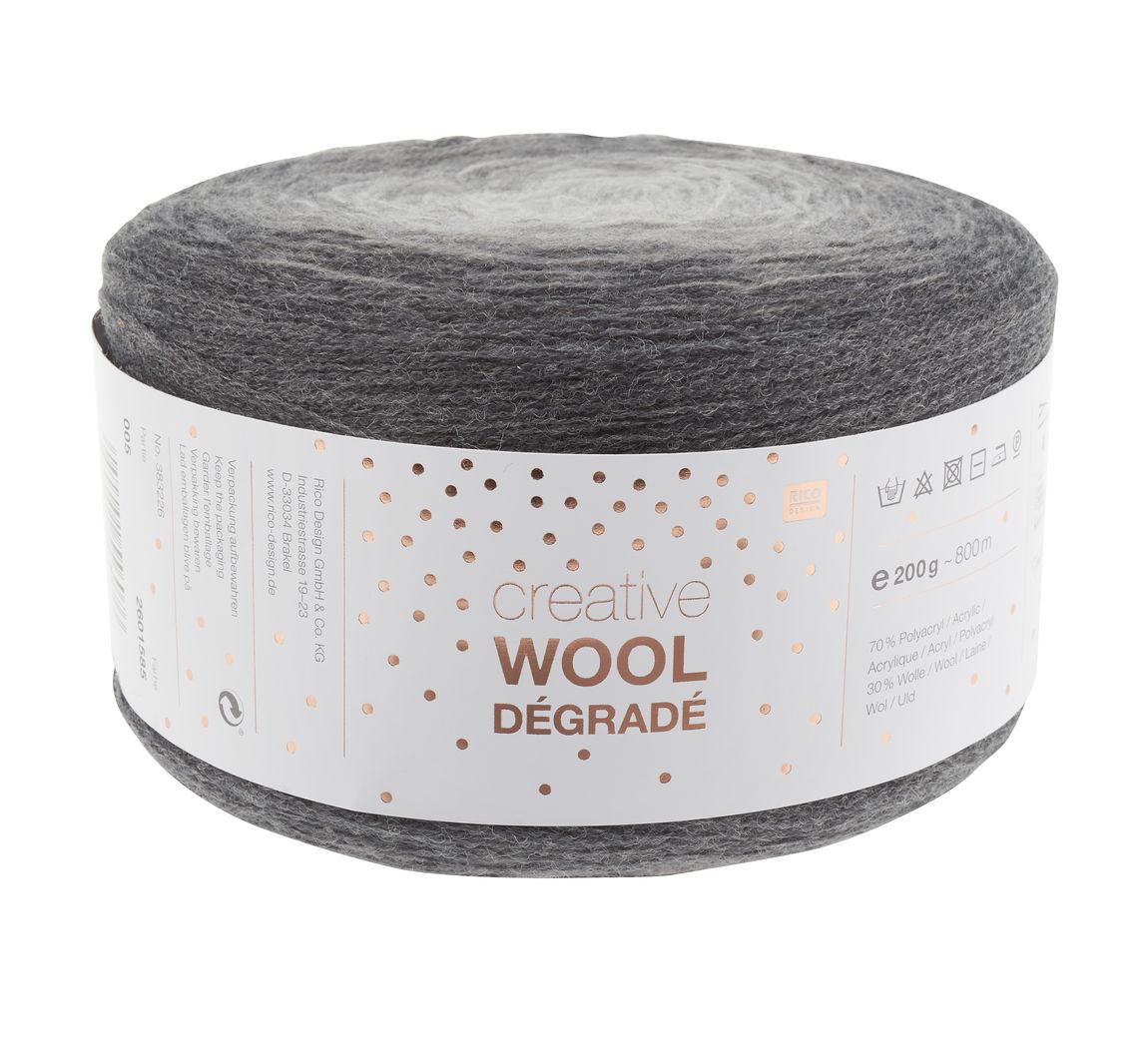 Rico Creative Wool Dégradé - Grafiet