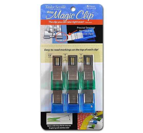 Taylor Seville Cloth Clips Magic Clips, 6 pieces