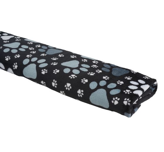 Fleece fabric "Paws-Black"