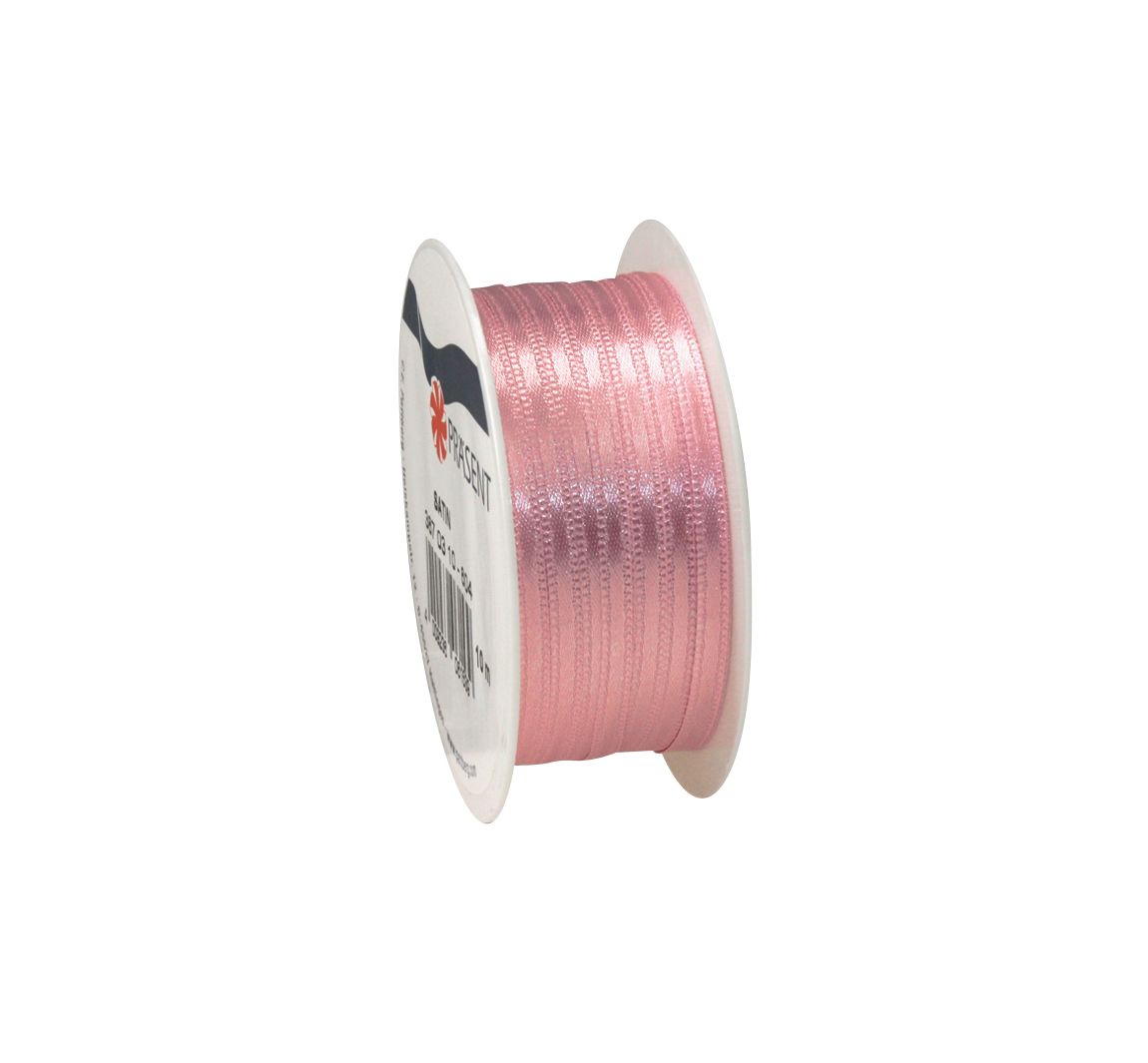 Satijnen lint, 3 mm - Roze