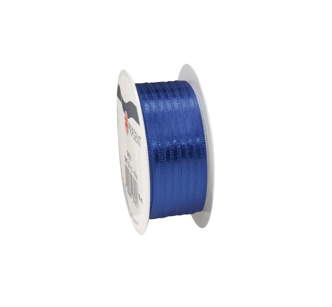 Satijnen lint, 3 mm - Blauw