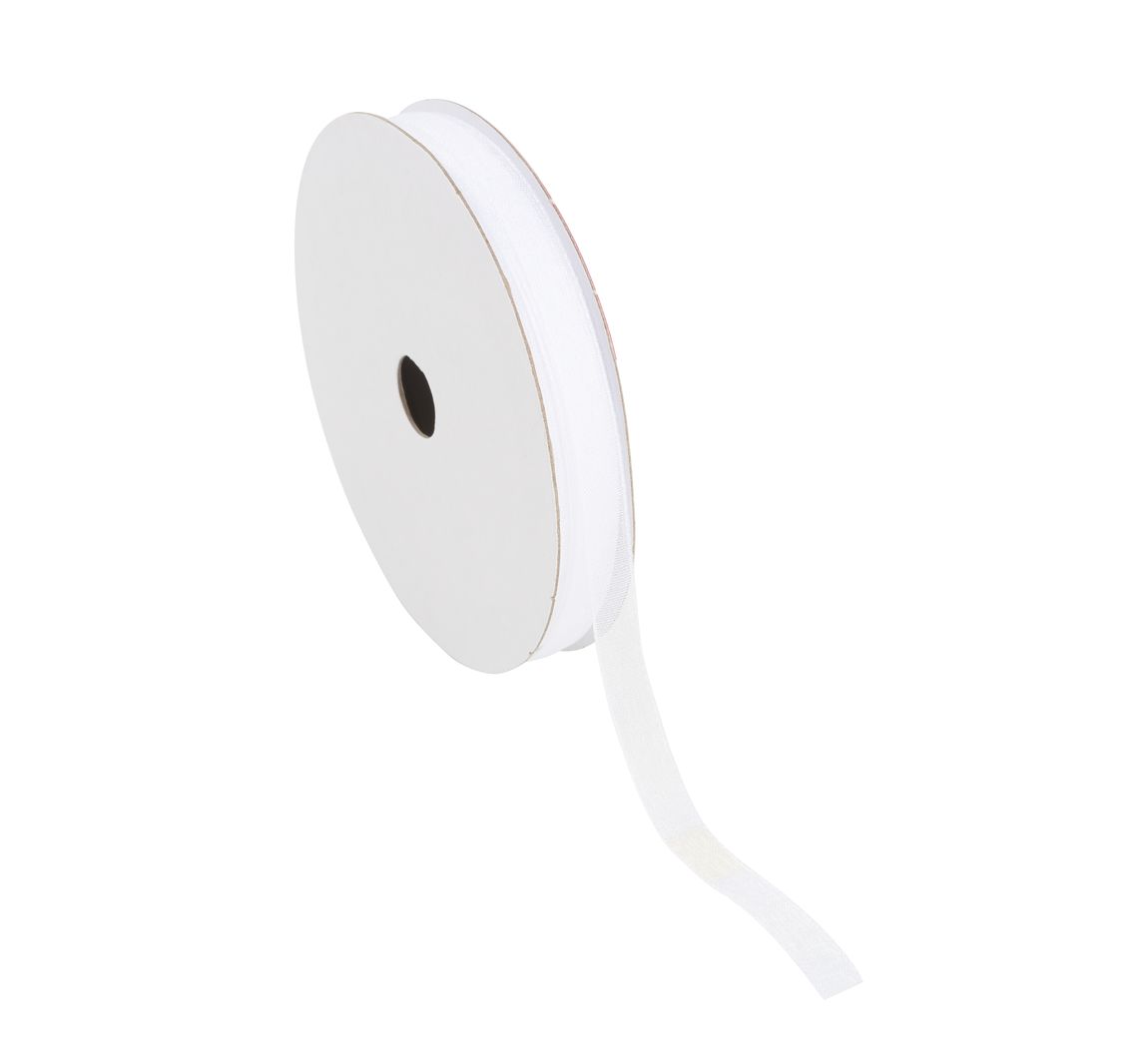 Organza lint, 6 mm - Wit