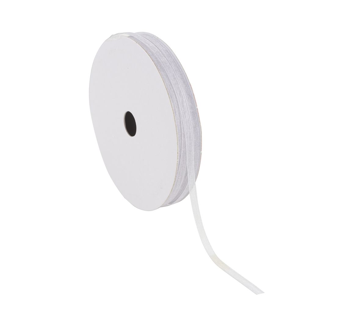 Organza lint, 3 mm - Zilver