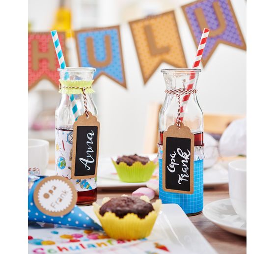 VBS Glass bottles "Milk", set of 3