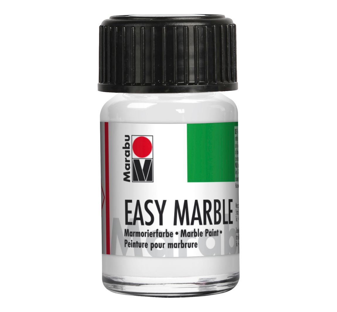 Easy Marble Marmeringverf, Marabou, 15 ml - Wit