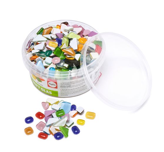 Zacht glas gebroken mozaïek "Colourful Mix", 500 g