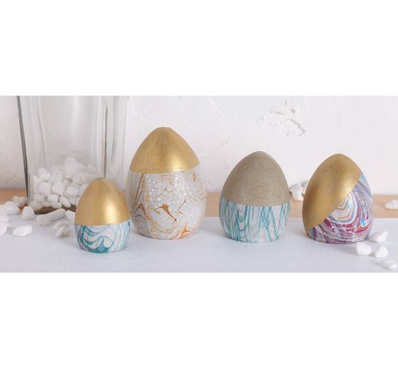 Acrylic egg with hole, 10 cm